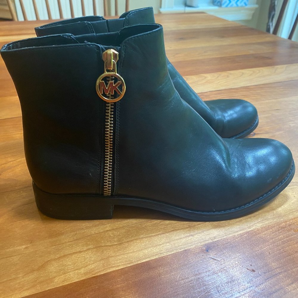 Michael Kors Lainey Flat Boot Womens Black Leather